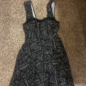 Hot Topic Black Science Pattern Mini Dress